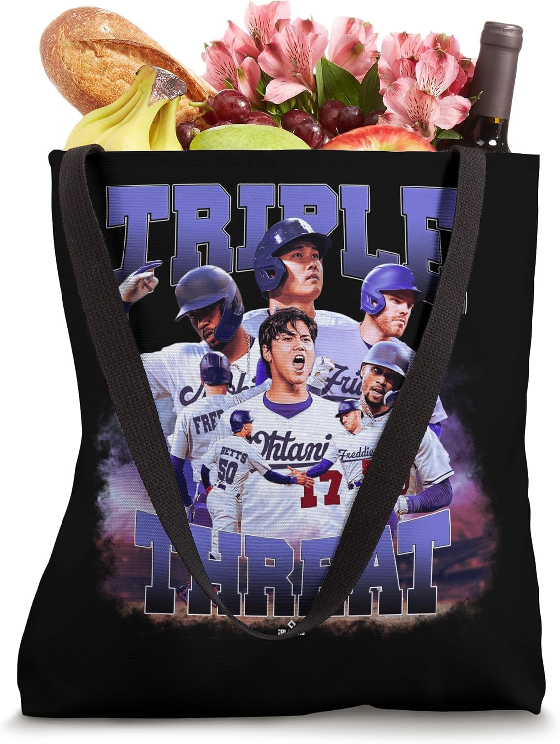 Betts, Freeman & Ohtani | Los Angeles Baseball | MLBTRIO4001 Tote Bag