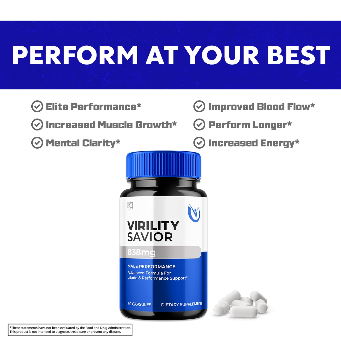 Virility Savior Advanced Formula Support Male Performance & Vitality (5 Pack)