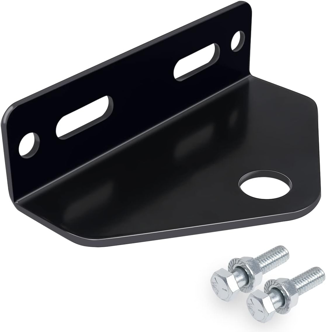 Universal Trailer Hitch for Zero Turn Mower - 3/4 Inch Hole Trailer Hitch Mount - 3/16 Inch Thick and Heavy Duty Steel with Installation Hardware (2PCS, Black)