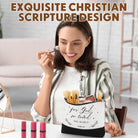 12 Pcs Christian Canvas Tote Bags with Religious Makeup Bags for Women Inspirational Gifts for Xmas Women Mothers Church Teacher Birthday