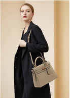 28 Waxed Thread Leather Handmade Bag - Original Version Top-Grain Cowhide Leather Crossbody & Tote Bag for Women