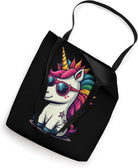 Unicorn with Rainbow Mohawk Tote Bag
