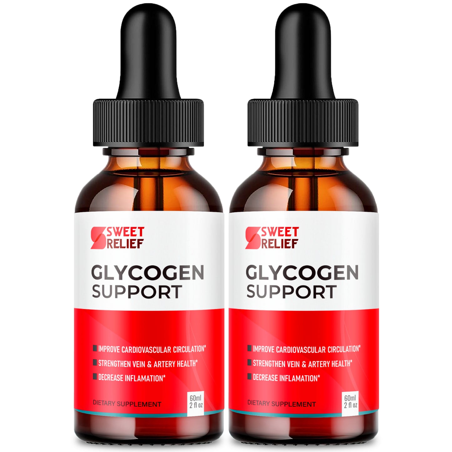 Sweet Relief Glycogen Support Blood Formula Supplement Drops (2 Bottles)