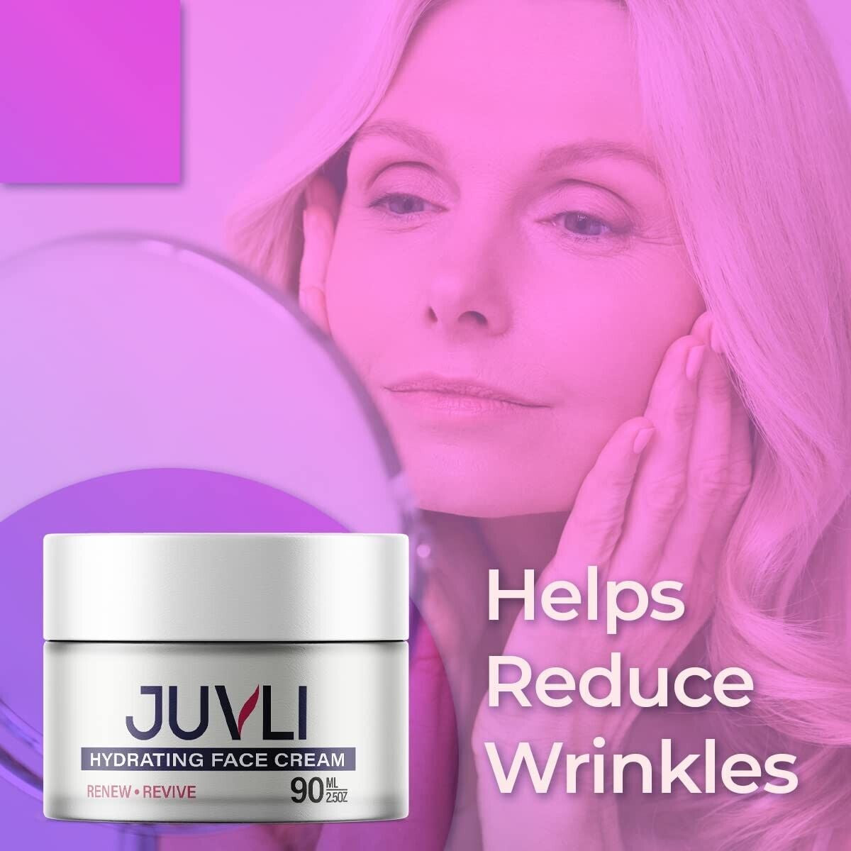 (1 Pack)- Juvli Hydrating Face Cream Moisturizer, Supports Skin Glow, Freshness