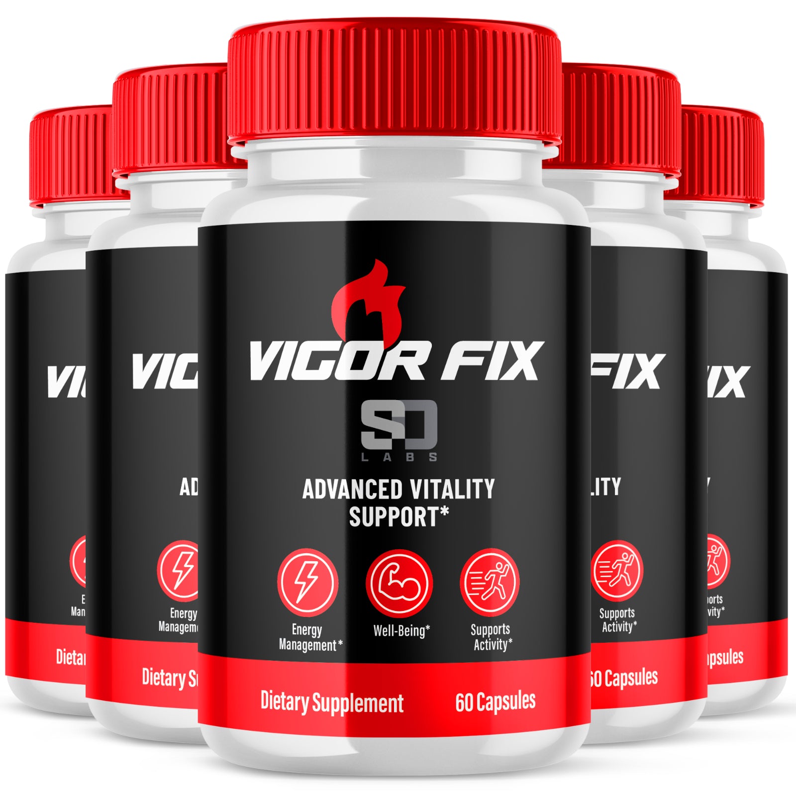 Vigor Fix Male Health Pills - Boost Masculine Vitality and Performance (5 Pack