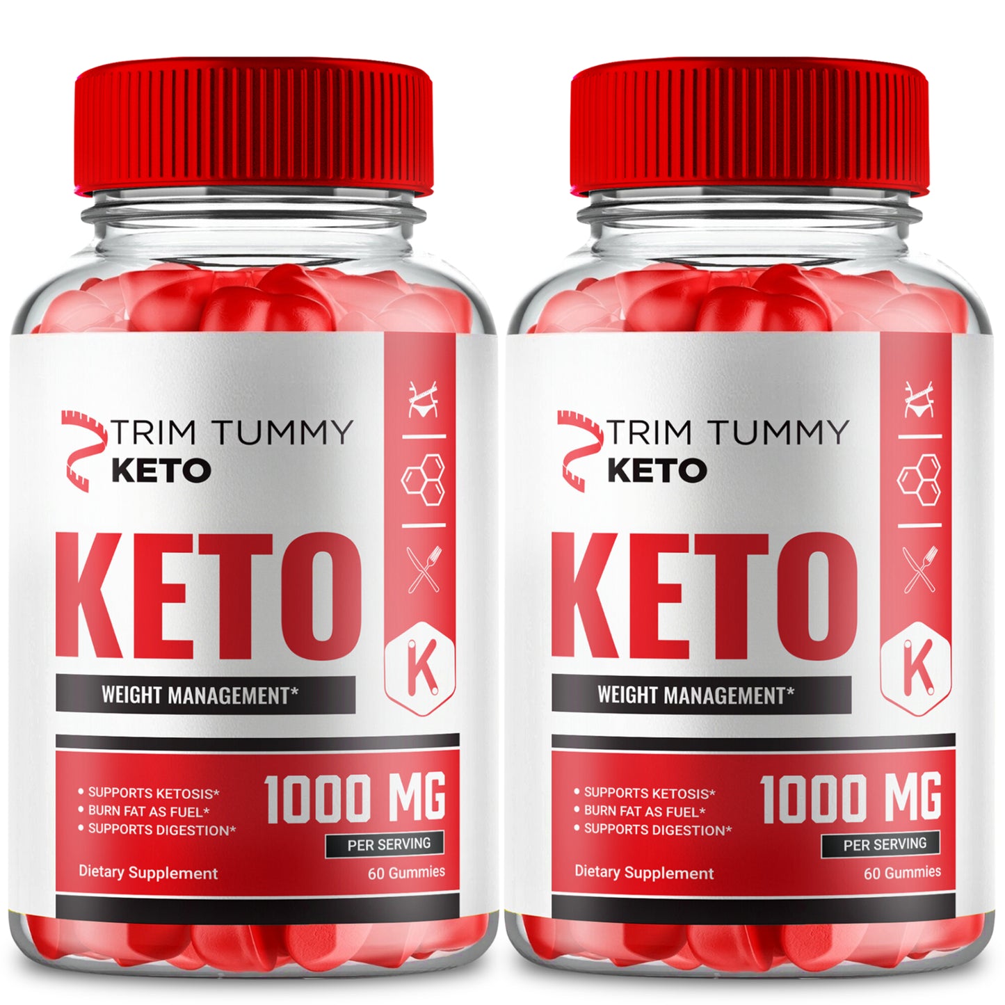 Trim Tummy Keto ACV Gummies - Official Formula (2 Pack)