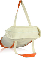 DALIX Initial Tote Bag Personalized Monogram Orange Zippered Top Letter - K