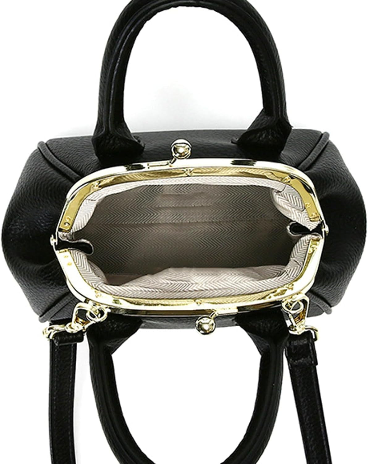 Mini Kiss Lock PU Leather Satchel Style Handbag Women Small Shoulder Crossbody Purse Commuter Tote Top Handle Everyday