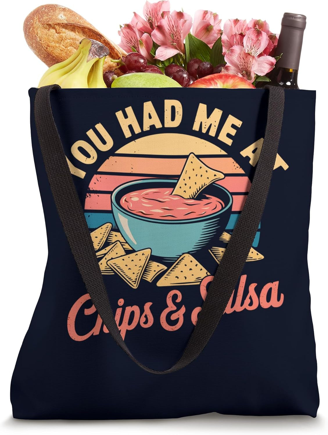 You Had Me at Chips & Salsa Funny Retro Food Lover Tote Bag