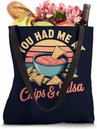 You Had Me at Chips & Salsa Funny Retro Food Lover Tote Bag