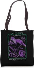 Black Magic Animal Rescue Purple Retro Funny Adult Humor Tote Bag