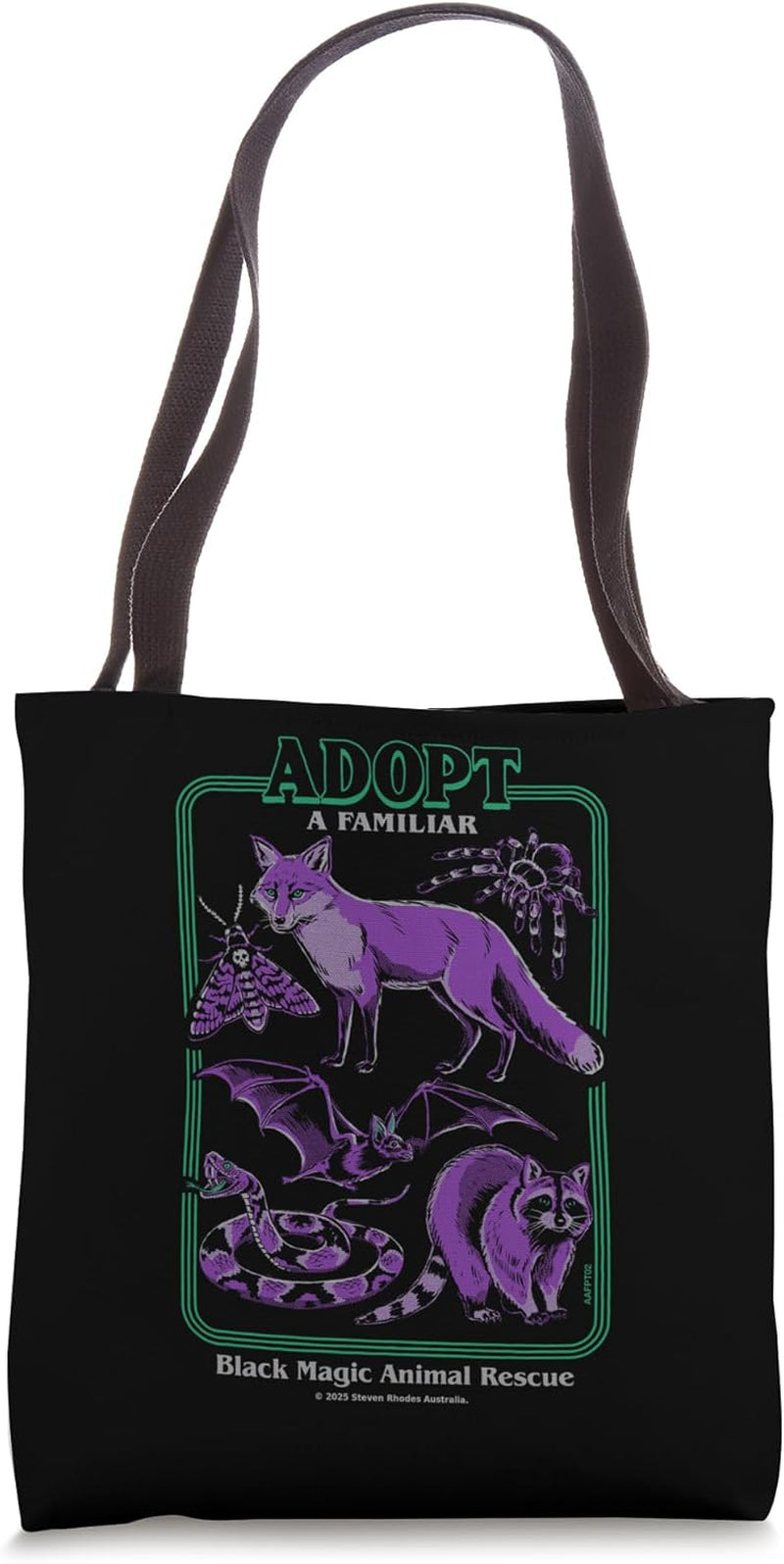 Black Magic Animal Rescue Purple Retro Funny Adult Humor Tote Bag