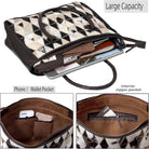 Leather Tote Handbag for Women – Stylo Classic Cowhide Shoulder Bag with Matching Clutch, Everyday & Gift Option