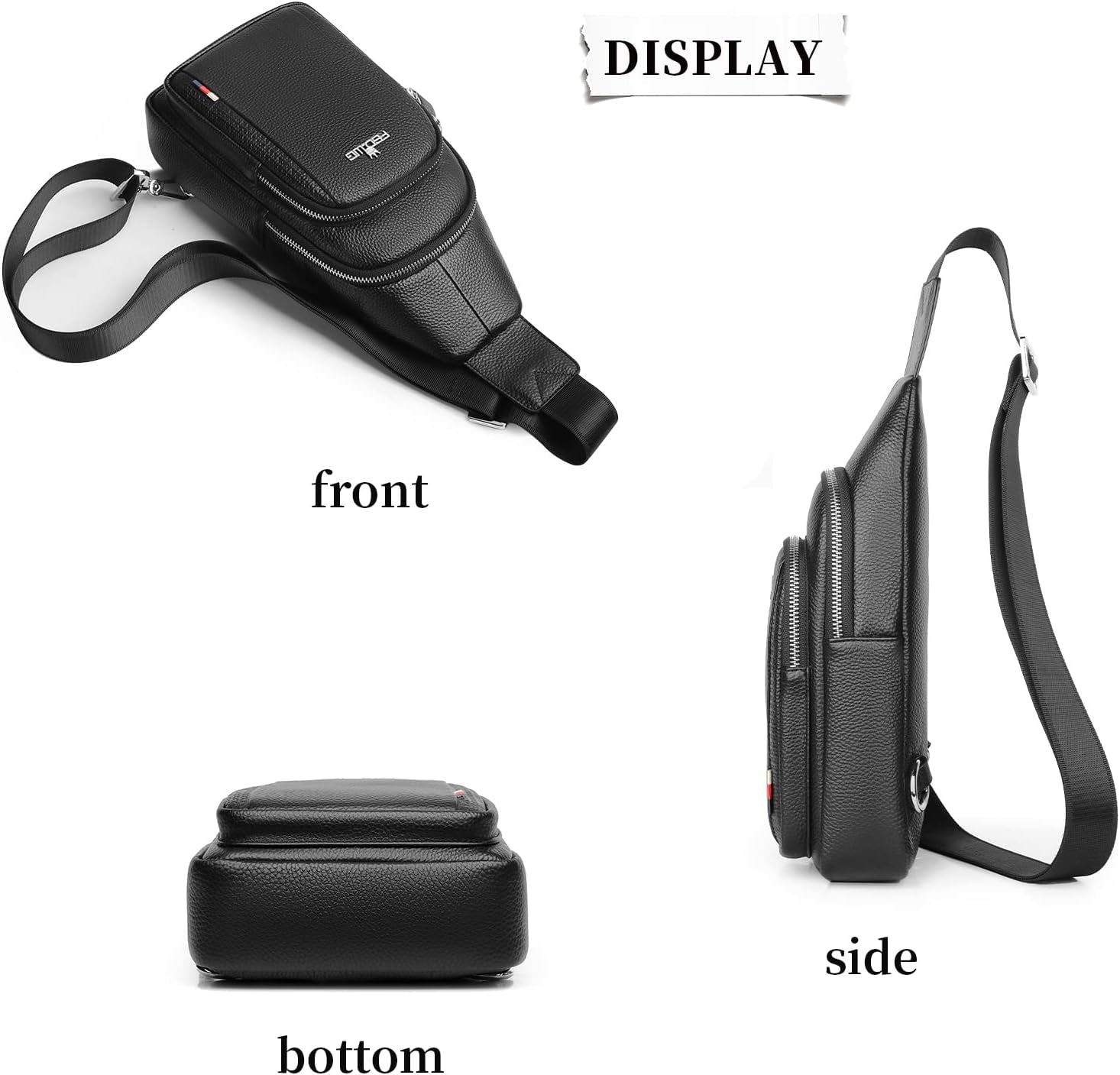 FSD.WG Sling Backpack for Men Chest Bag Crossbody Shoulder Bags Travel Bag Purse for Men with Water Resistant