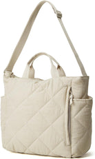 Women Quilted Tote Bag Puffer Hobo Handbag Lightweight Padding Shoulder Bag Nylon Padded Crossbody Purse