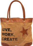 Upcycled Large Canvas Shoulder Bag or Canvas Tote Boho Handbag for Women