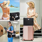 Utility Tote Bag with Laptop Compartment Luggage Sleeve Zippered Multi-Pocket Commute Shoulder Purse for Nursing/Work
