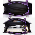 Top-Handle Satchel Tote Purse for Women Gloss Patent PU Crocodile Pattern Shoulder Bag Handbag