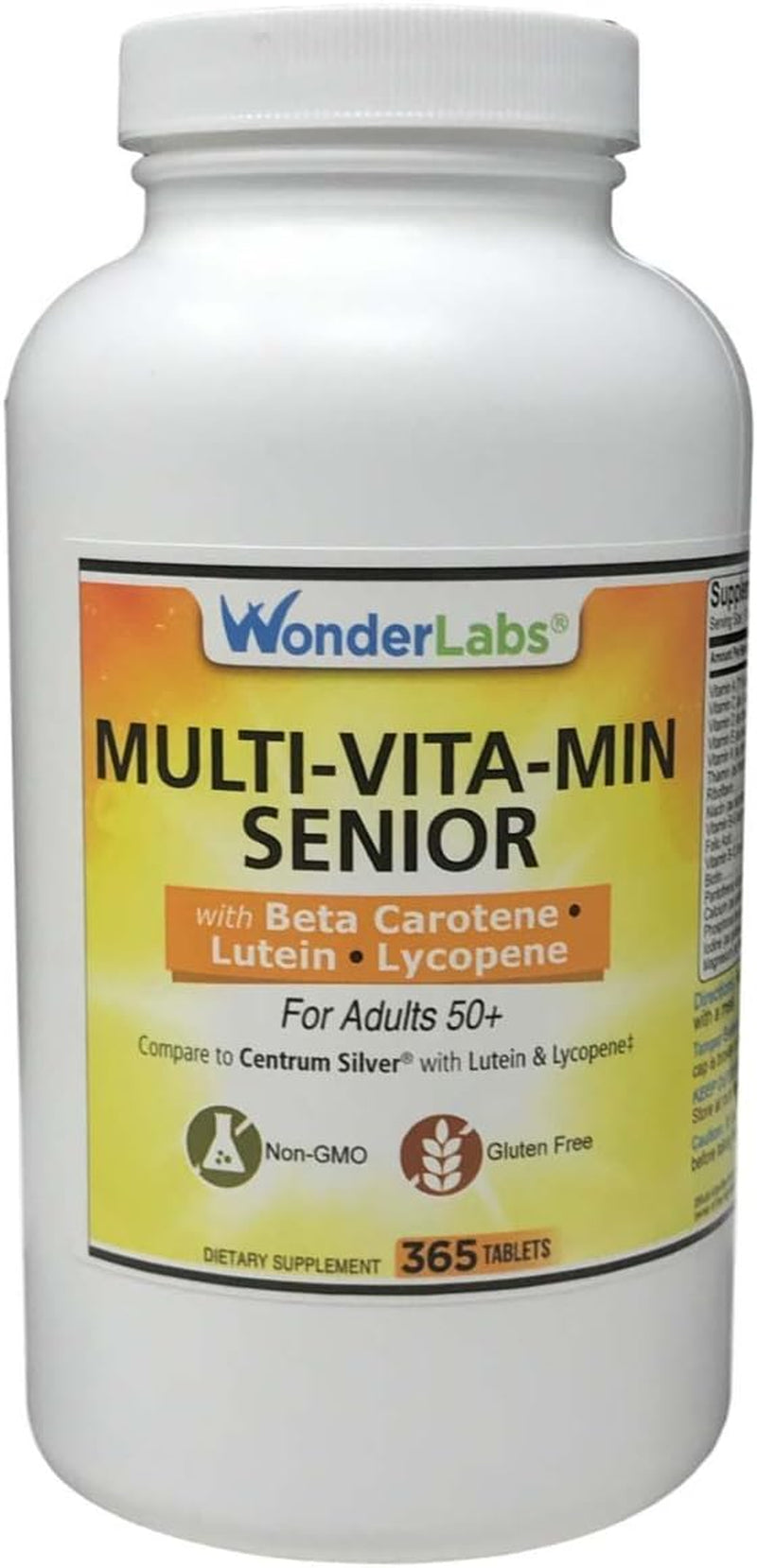 Multi-Vitamin Multi-Mineral Compare to Centrum Silver® Multivitamin Multimineral with Beta Carotene Especially for Adults 50 plus - 365 Tablets #2914