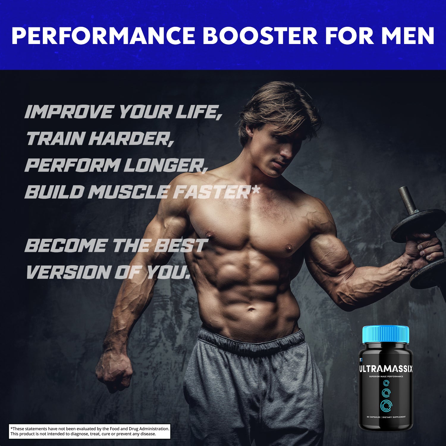 Ultramassix Male Pills Supports Energy, Performance and Vitality (2 Pack)