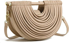 Slouchy PU Leather Cloud Semicircles Bags Women Woven Crossbody Purse Underarm Shoulder Hobo Bag Top Handle Tote Handbag 2025
