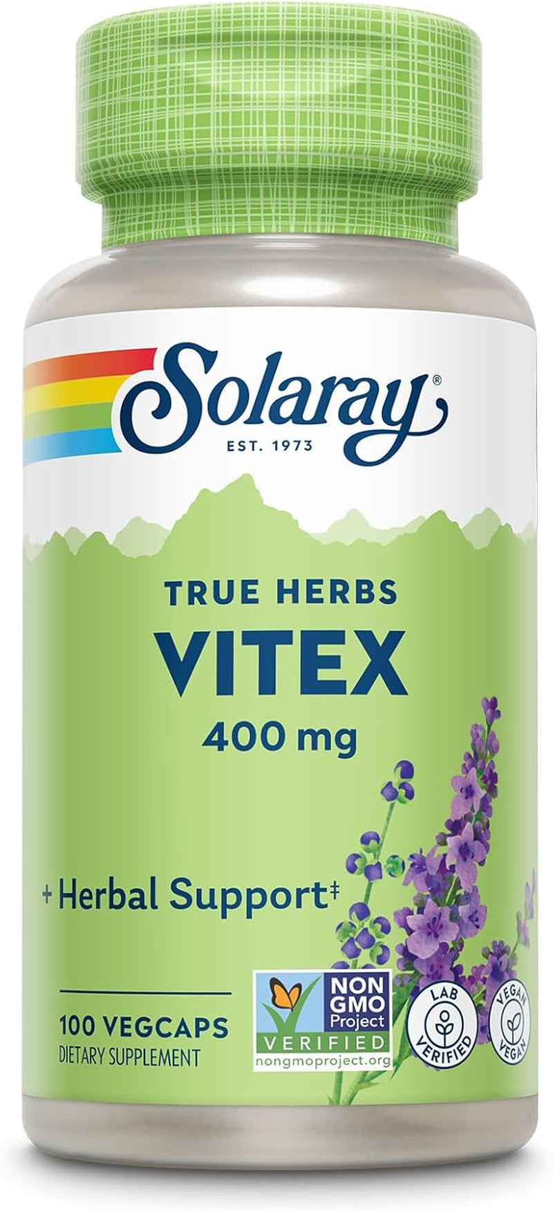SOLARAY Vitex Berry 400Mg | Womens Healthy Hormone Balance Formula | Menstruation & Menopause Support, 100Ct