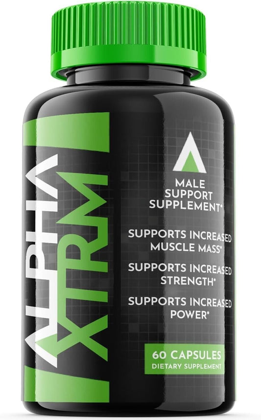 (1 Pack) Alpha XTRM - Vegan, Male Vitality Supplement Pills - 60 Capsules