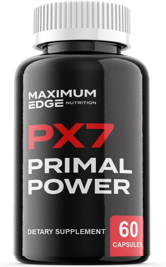 (1 Pack) PX7 Primal Power - Male Vitality Supplement Pills, Vegan - 60 Capsules