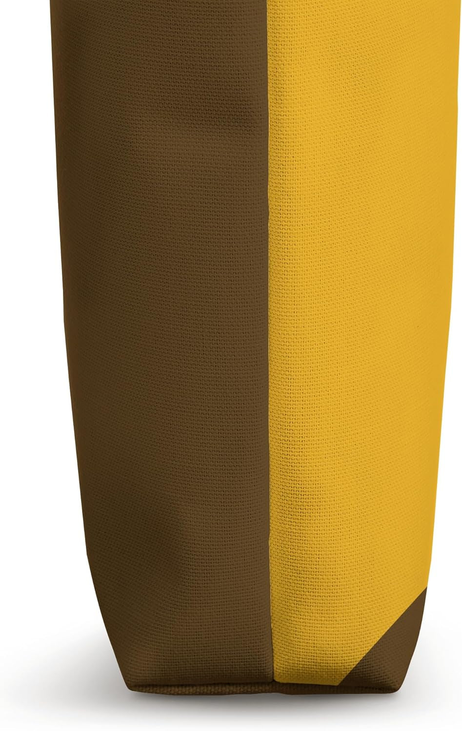 Yellow Brown Color Block Bicolored Favorite Angle Stripe Tote Bag
