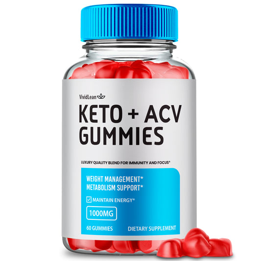 Vivid Lean ACV Keto Gummies, Vividlean Weight Loss Gummy, Boosts Energy 60Ct