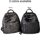 Women Nylon Medium Backpack Anti-Theft Fashion Casual Lightweight Travel Shoulder Bag Tote Bag (Camo)
