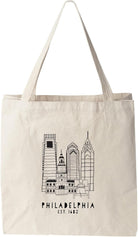 100% Cotton Canvas, Natural Tote Bag, Original Design, Cities