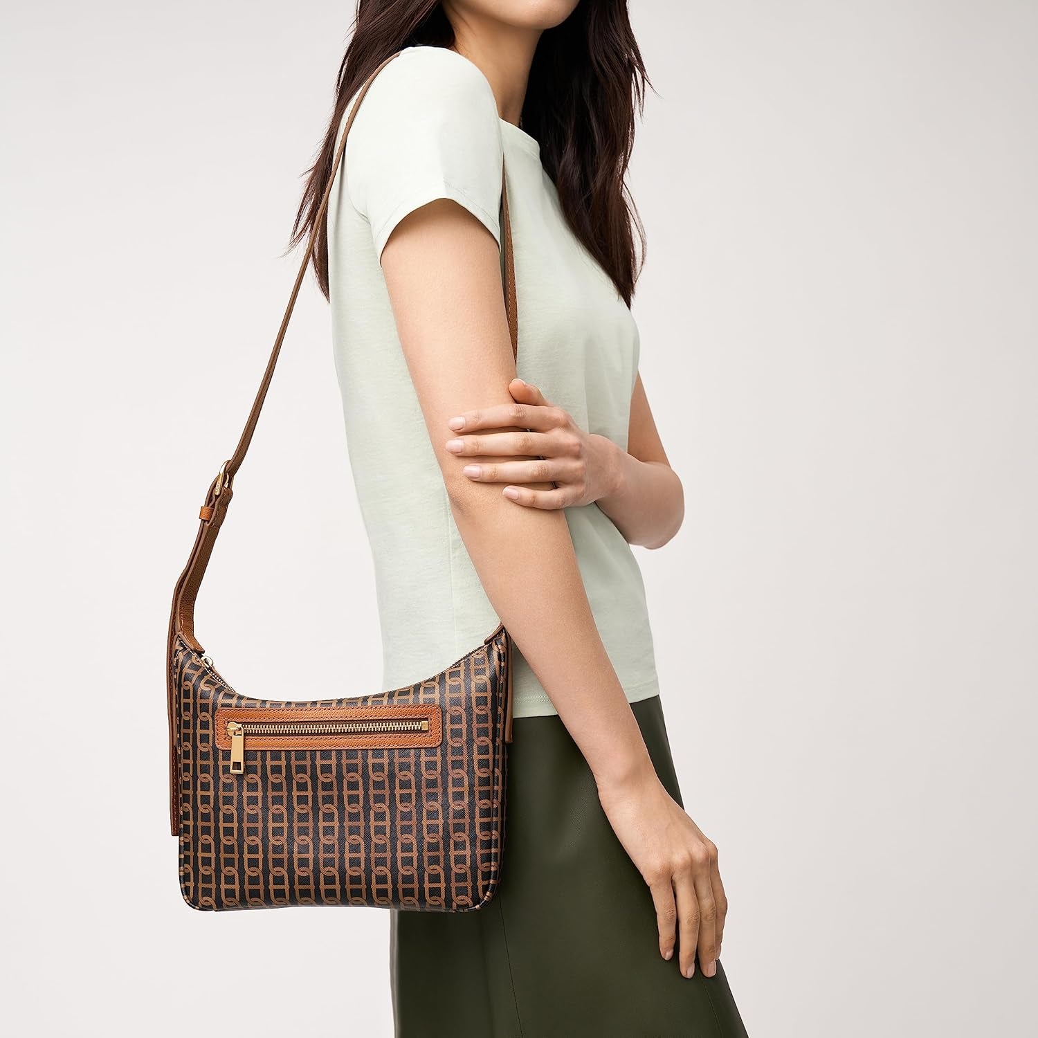 Fossil Women'S Cecilia Leather Crossbody Purse Handbag for Women