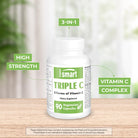 Supersmart Triple C (High Strength) - 3-In-1 Complex - Vitamin C Supplement - Enhanced with Flavonoids | Non-Gmo & Gluten Free - 90 Vegetarian Capsules
