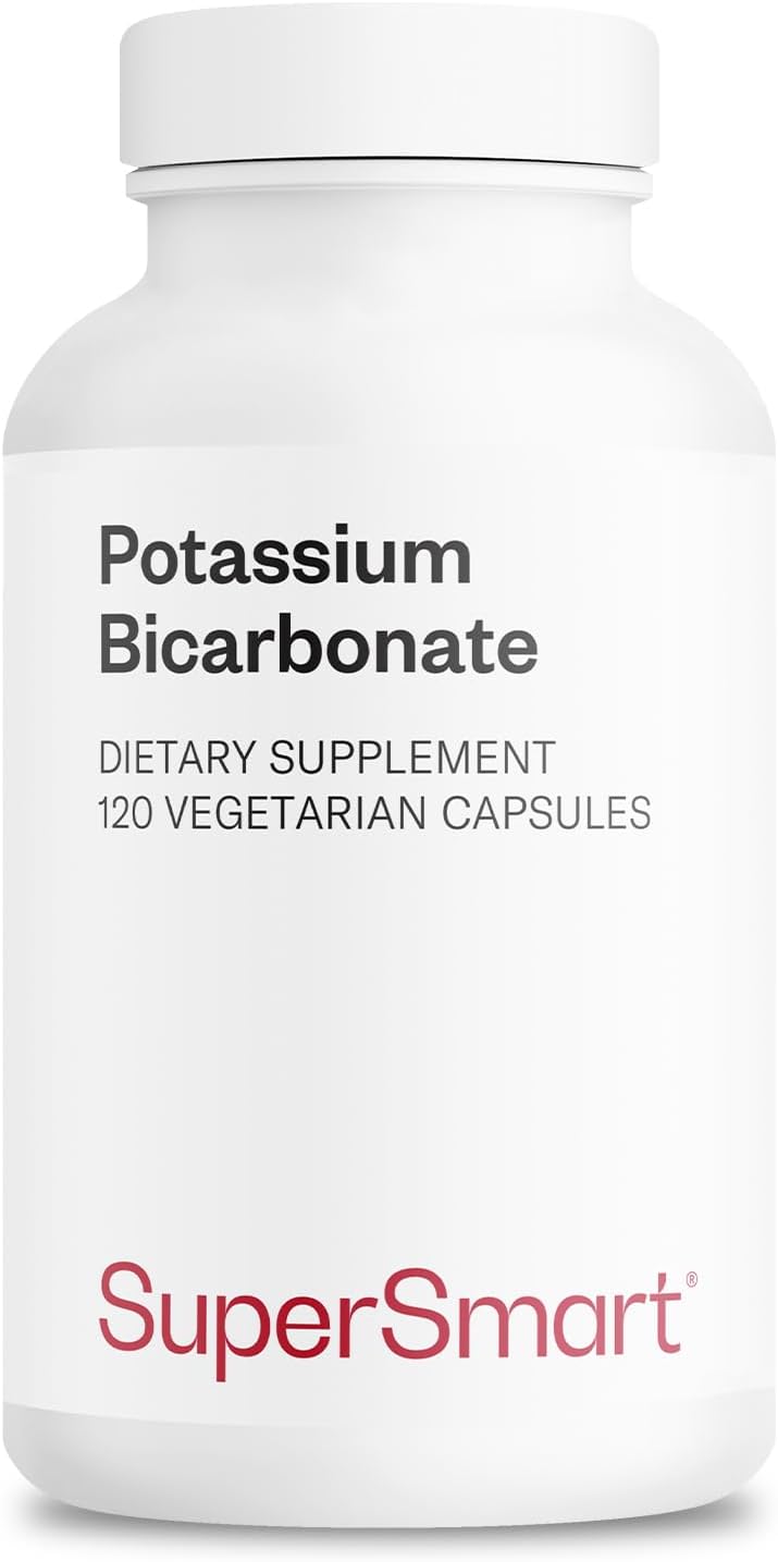 Supersmart - Potassium Bicarbonate 5400Mg per Day (High Dose) - Electrolyte Mineral - Acid-Base Balance Ph - Heart, Muscle & Nerve Health | Non-Gmo & Gluten Free - 120 Vegetarian Capsules