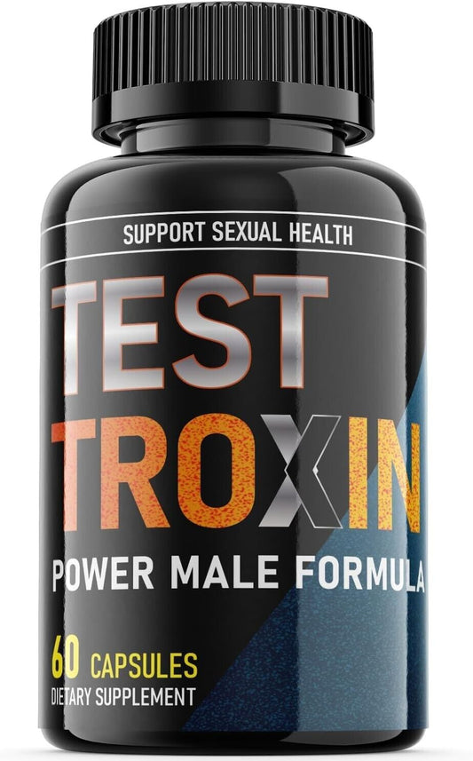 (1 Pack) Testtroxin Pills - Male Vitality Support Supplement - 60 Capsules