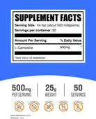 Bulksupplements.Com L-Carnosine Powder - Carnosine Supplement, Carnosine 500Mg - Amino Acid Supplement, Gluten Free, 500Mg per Serving, 25G (0.88 Oz) (Pack of 1)