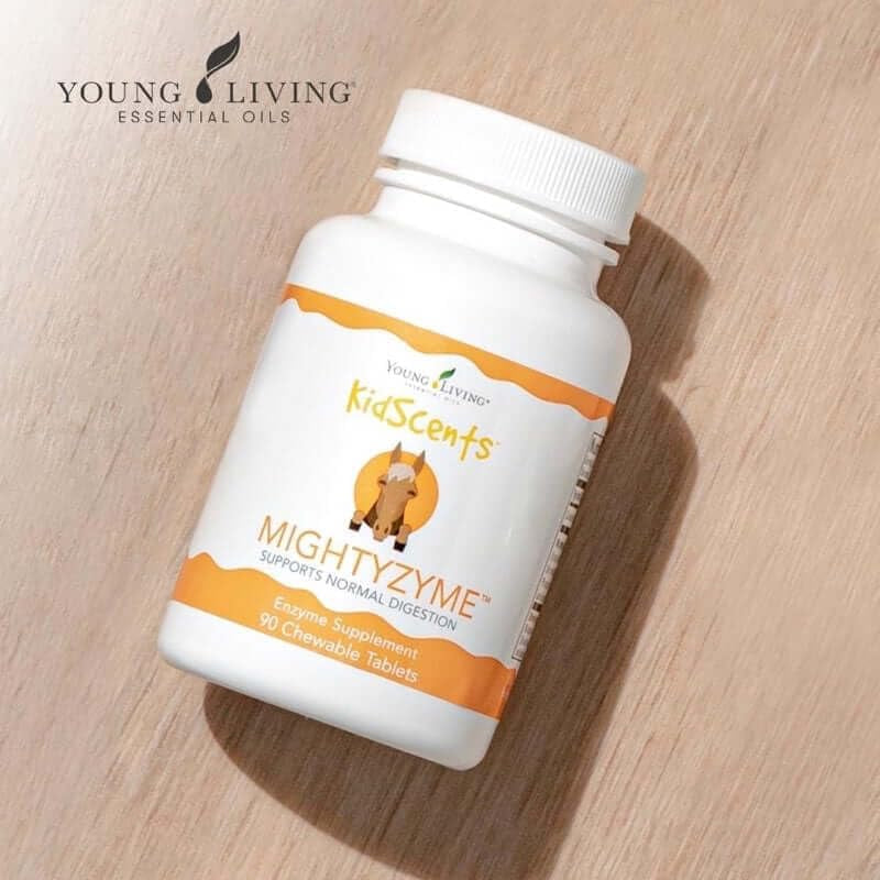 Young Living Kidscents Mightyzyme Chewable Tablets - 90 Ct - Children'S Digestive Enzyme Supplement - Natural Digestion Support for Kids - Kid-Friendly Products