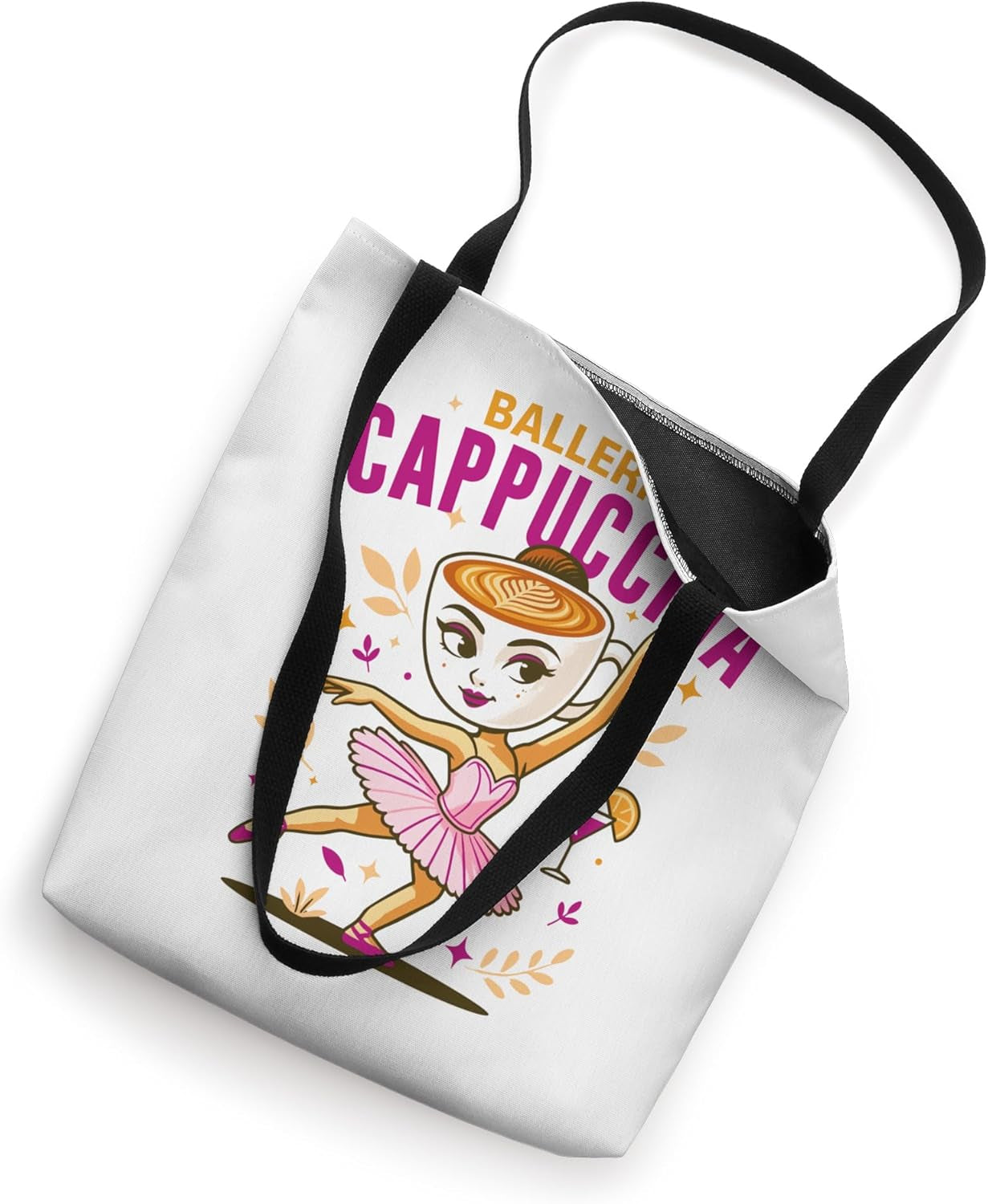 Brainrot AI Girl Coffee Ballet Dance Ballerina Cappuccina Tote Bag