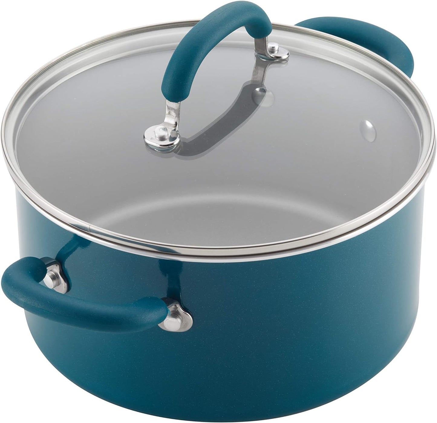 Rachael Ray Create Delicious Nonstick Cookware Pots and Pans Set, 13 Piece, Teal Shimmer