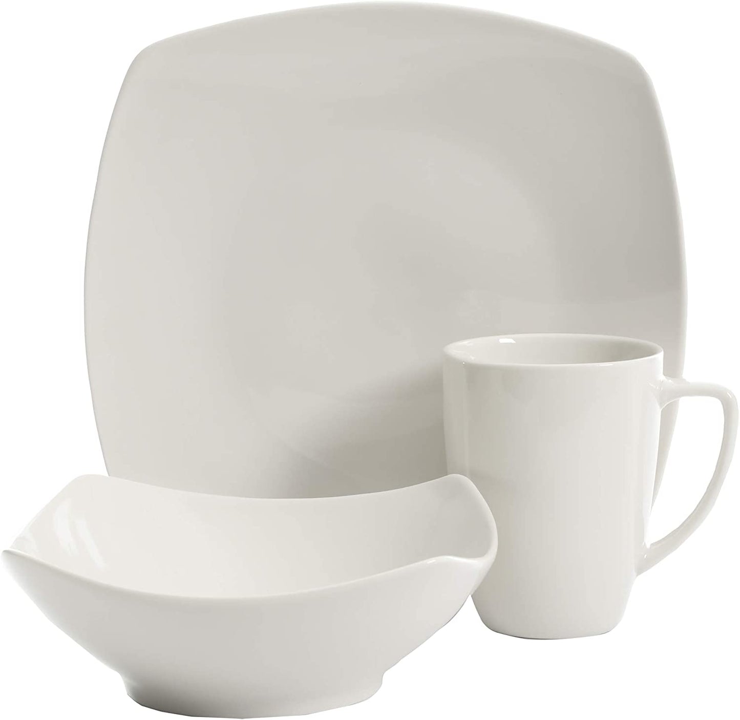 (12Pcs) Gibson Home Amelia Court Porcelain Chip and Scratch Resistant Dinnerware