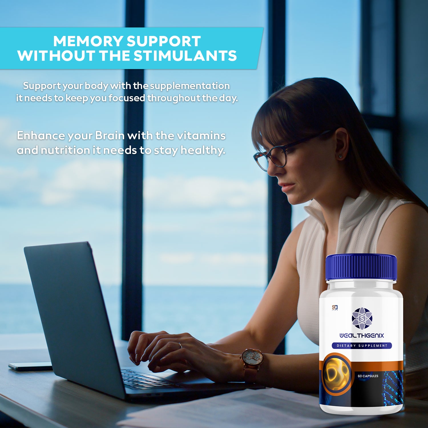 Wealthgenix Supports Cognitive Health, Wellness and Enhances Memory (5 Pack)