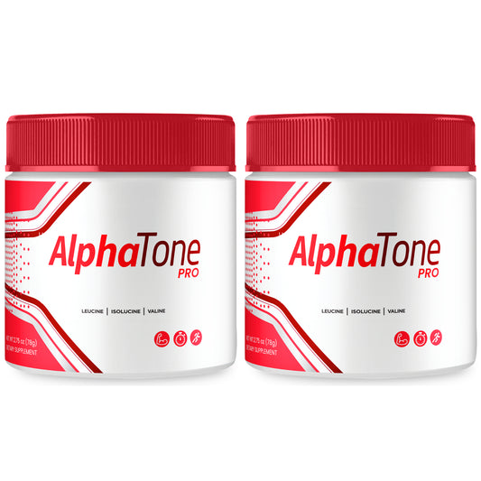 (2 Pack) Alpha Tone Pro BCAA Powder Advanced Formula Energy Support Supplement