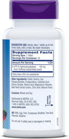 Natrol 5-HTP 100 Mg, Fast Dissolve Supplement, Supports a Balanced Mood, Serotonin Production and General Well-Being, 30 Mixed Berry Tablets, up to a 30 Day Supply