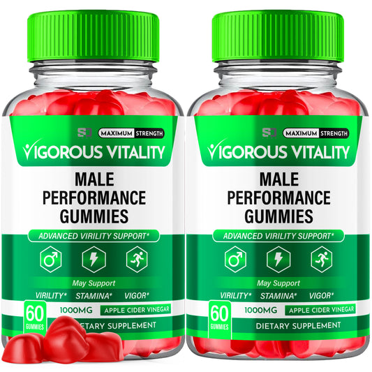 Vigorous Vitality Men'S Formula Gummies Boost Stamina & Endurance (2 Pack)