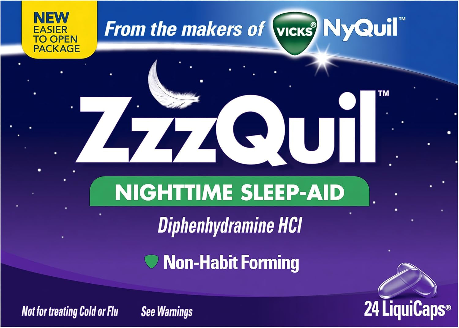 Zzzquil Nighttime Sleep Aid Liquicaps 24 Count