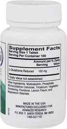 Advanced Research - L-Glutathione 100 Mg. - 100 Tablets