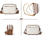 Bluome 4 Zips Crossbody Bags Purses Handbags for Women Small Pu Leather Shoulder Cross Body Travel Bag for Woman Guitar Strap