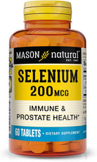 Mason Natural Selenium 200 Mcg - Antioxidant Supplement for Immune Support & Prostate Health, Essential Trace Mineral, 60 Tablets