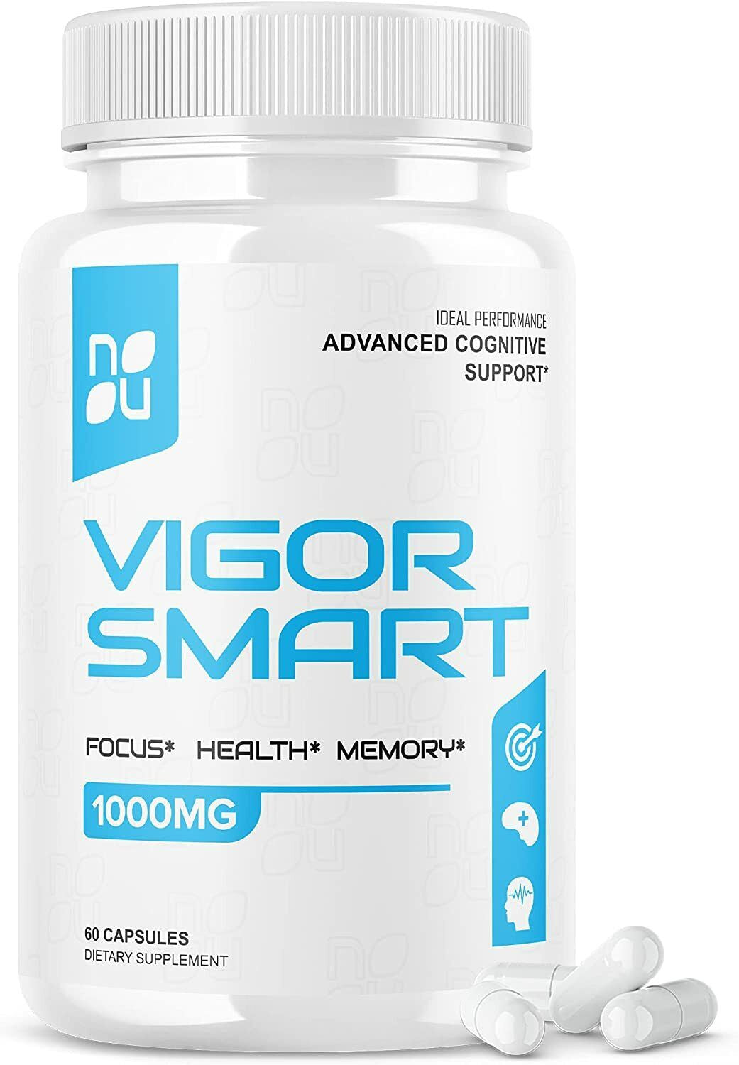 Vigor Smart Brain Booster Pills Advanced Cognitive Focus Support 700Mg 60 Caps